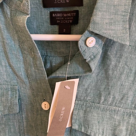NWT J. Crew Baird McNutt Irish Linen top size 2 - Picture 2 of 4
